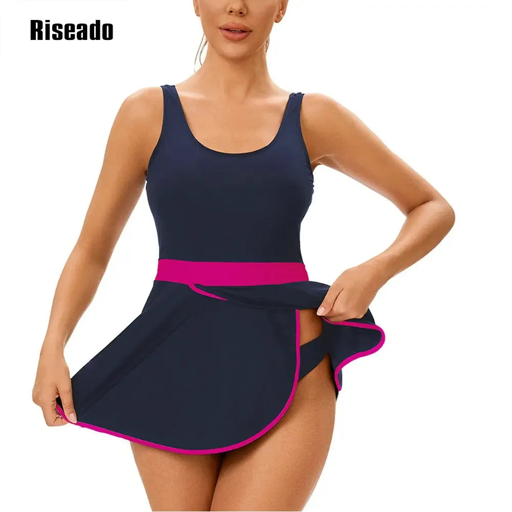 Tankini Swimsuits for Women Two Piece Tummy Control Swim Skirt