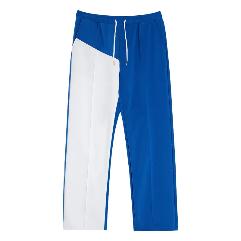24 Cross-border Men's Straight Color Matching Casual Oversize Versatile Pants Loose Trousers