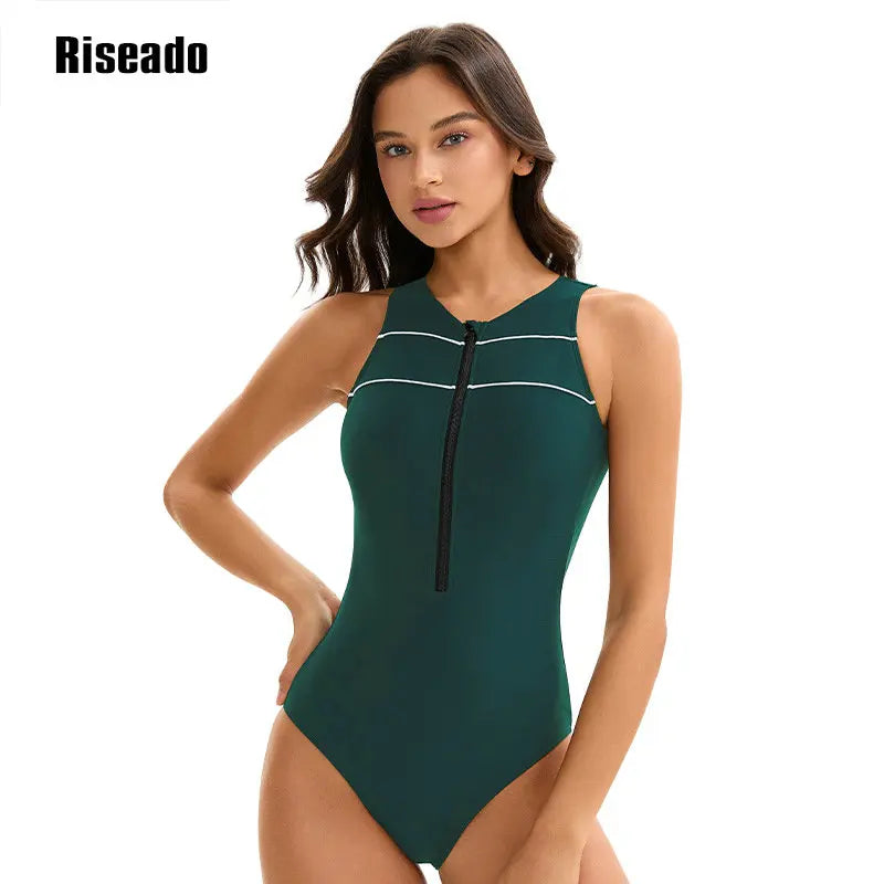Women's One-piece Swimsuit 1 Pieces Korean Indoor Swimwear  Beach Wear Bathing Suit