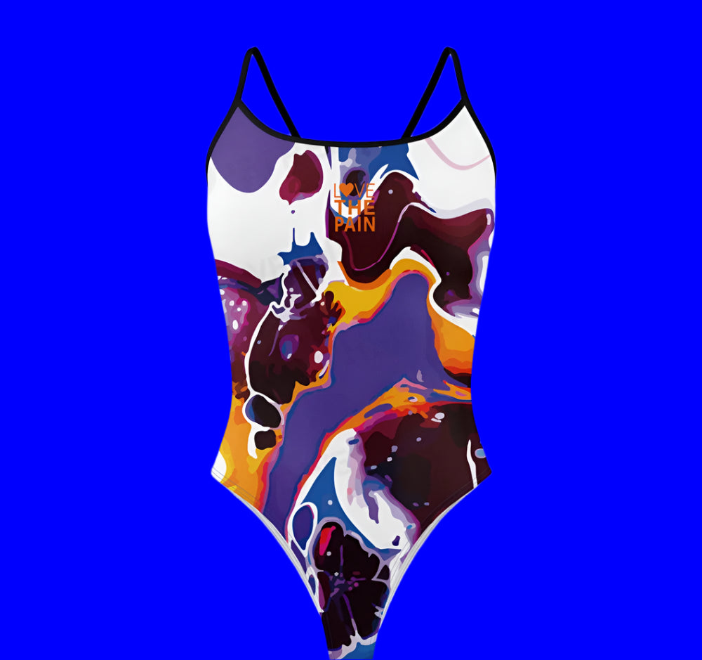Love The Pain One Piece Swimsuit Women One-piece Athletic Swimwear Pro Training Race Swimwear Monokini Beach Bathing Suit