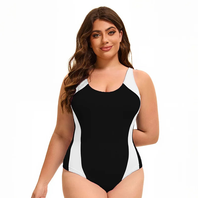 Plus Size Sport Swimsuit - Women's Backless One Piece Swimsuit Bathers Pool beach