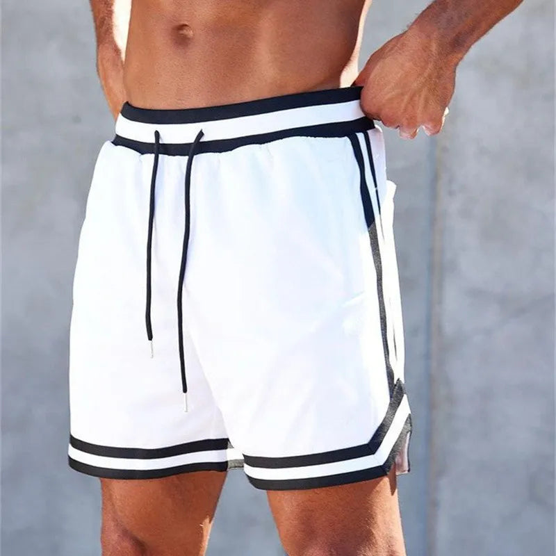 Men's double-decker Sports Shorts Mesh Quick Dry Loose Training Shorts men new Summer Fitness Joggers Casual Breathable Shorts
