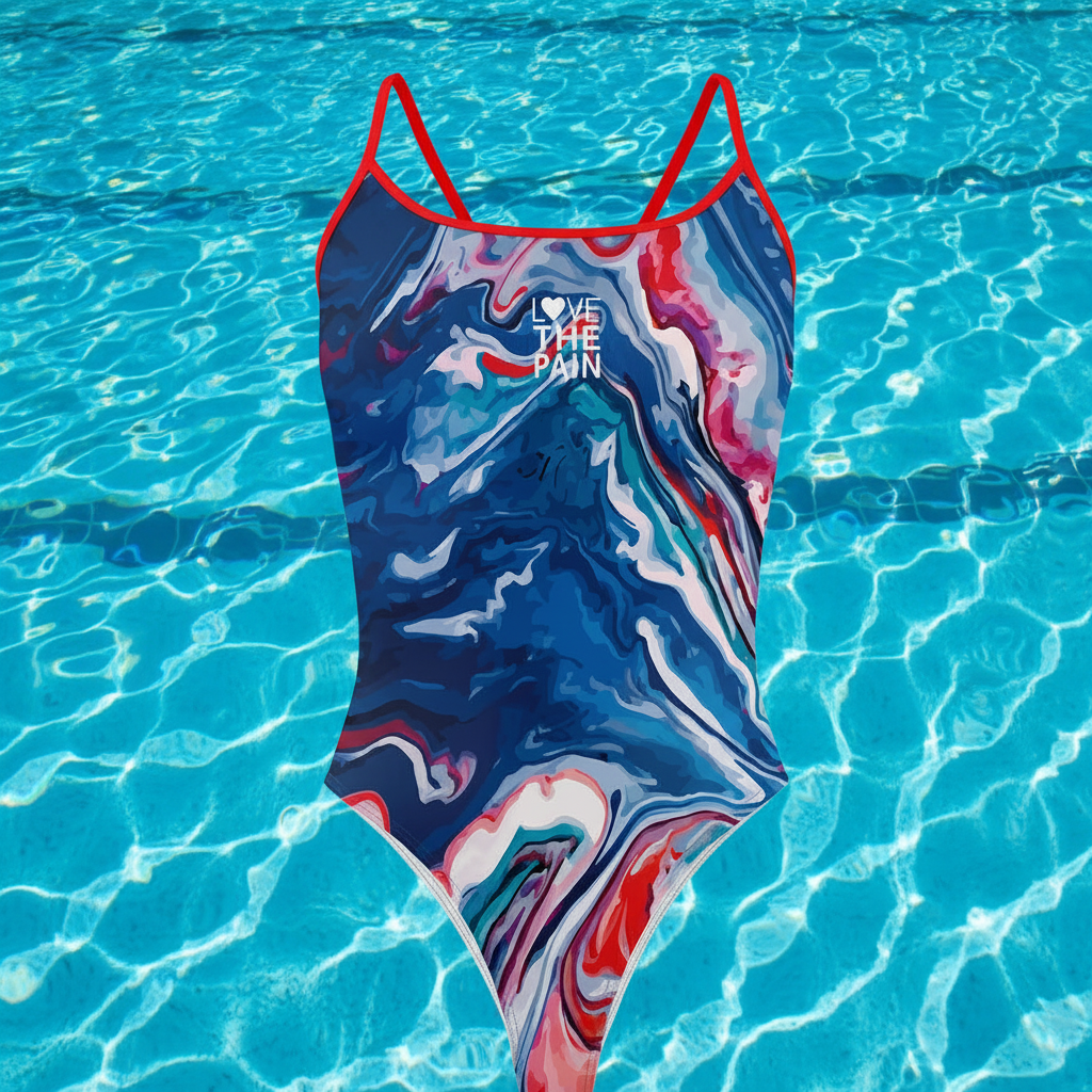 One Piece Swimsuit Women's Thin Strap Triangle Swimsuit Sports Function Training Competition Swimsuit