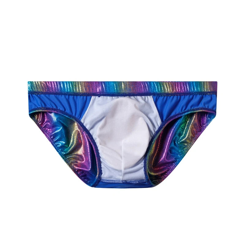 Push Up Padded Swimwear Men Swimsuit Shorts Men's Bikini Briefs Summer Trunk Swim Suit Sunga Slip Beach Shorts Snakeskin Print