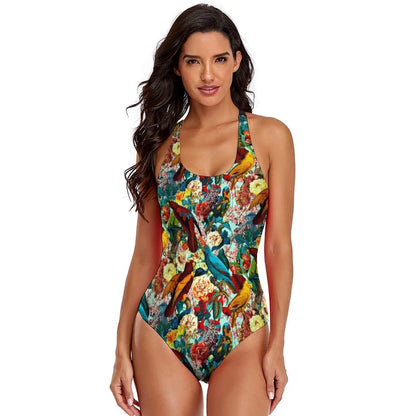 Floral Swimsuit Simple Swim Swimwear Women Wholesale 1 Piece Bathing Suit