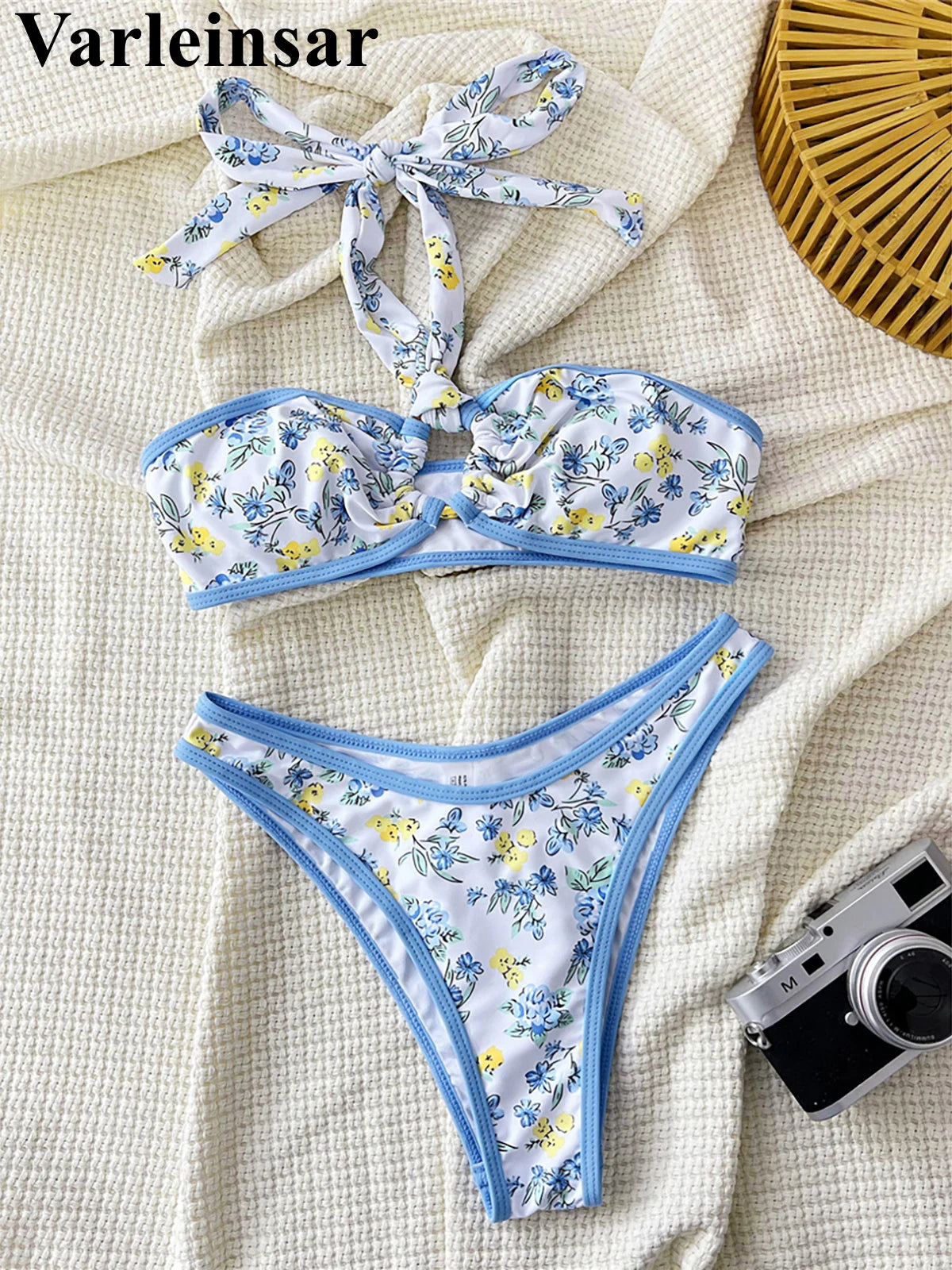 Floral Flower Printed Brazilian Bikini Female Swimsuit Women Swimwear Two-pieces Bikini set Bather Bathing Suit Swim