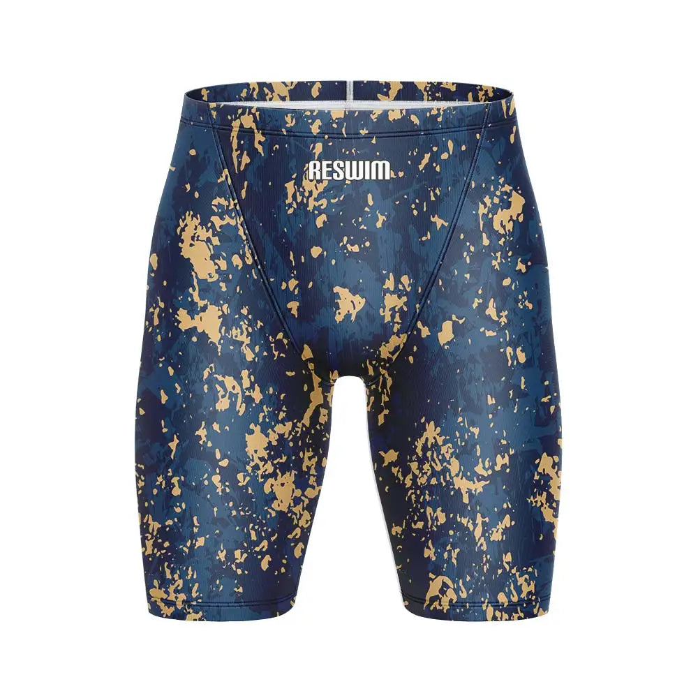 Summer Men's Printing Swim Jammer Shorts Athletic Training Swimsuit Beach Swimming Trunks Swimwear Lycra Tights Surfing Shorts