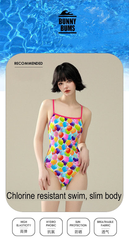 5 Designs Women Professional One-Piece Swimsuit Swimwear