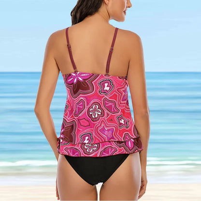 Women's Fashion Tankini Swimsuit Two Piece Swimsuit Blue Slim Swimwear Swimwear Tankini Casual Vacation Beachwear S-6XL