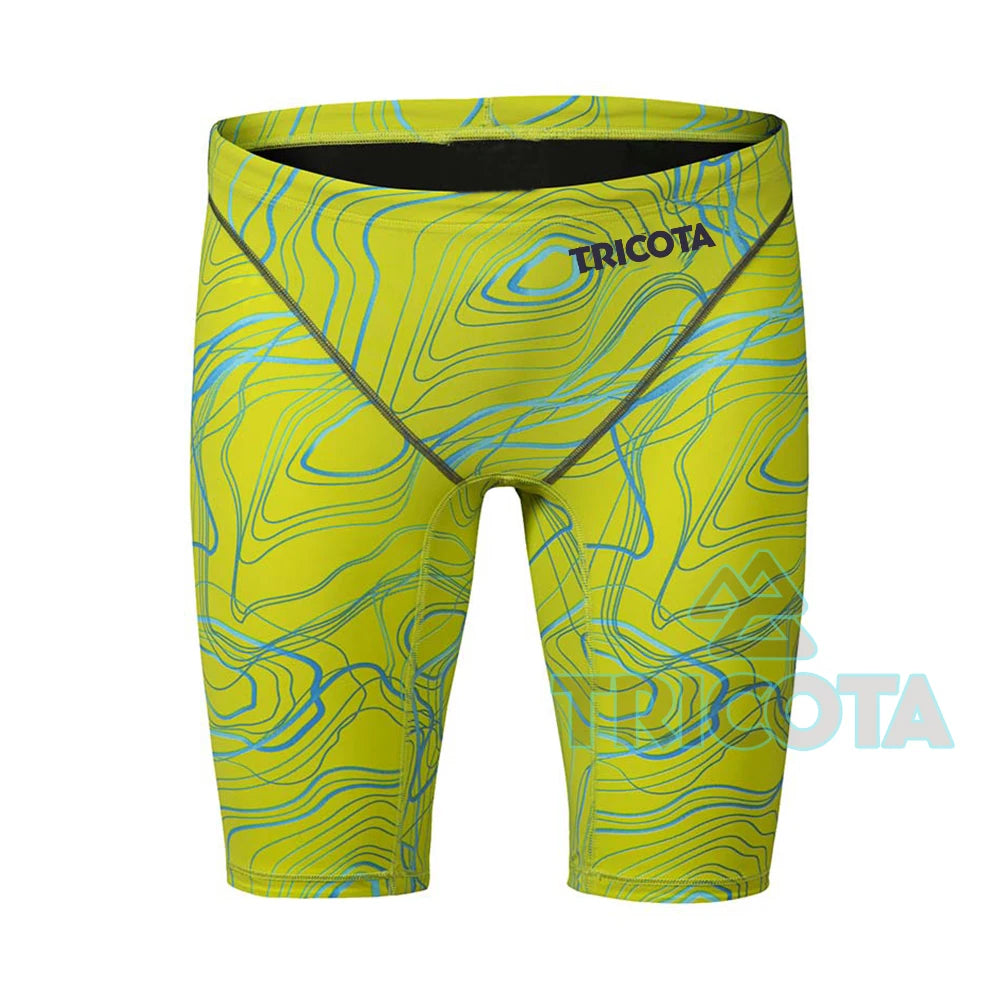 Men's Swim Jammers Swimwear Durable Athletic Training Endurance Swimsuits Beach Tight Surfing Swimming Shorts Trunks Surfing Kit