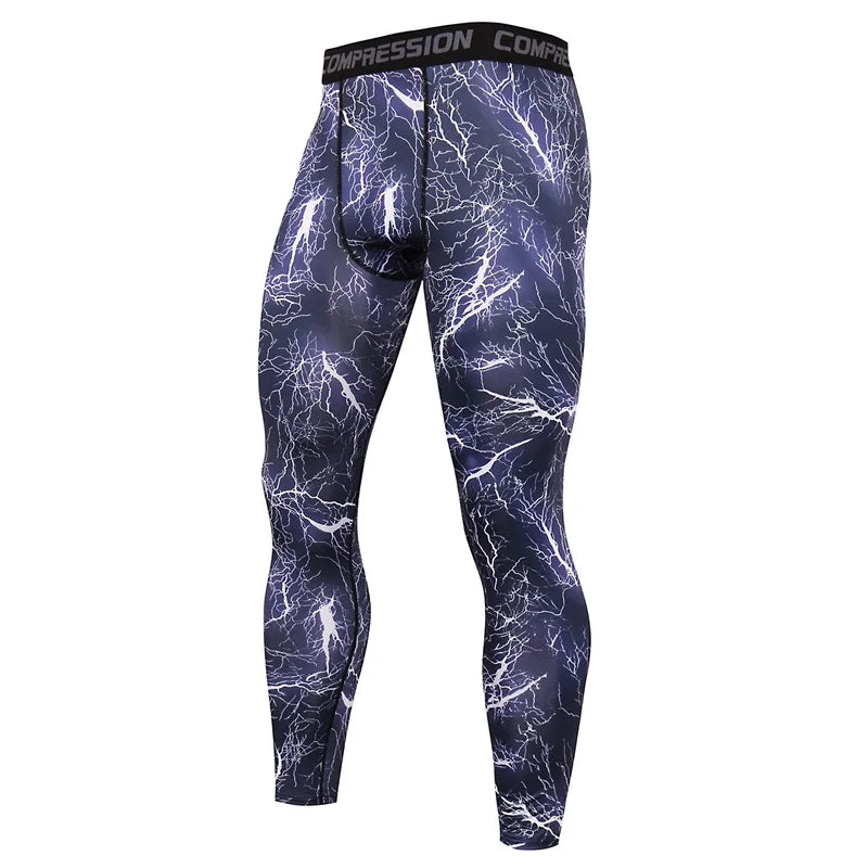 Men Camouflage Tights Man Fitness Compression Pants Quick-drying Rashguard Elastic Leggings for Gym Training