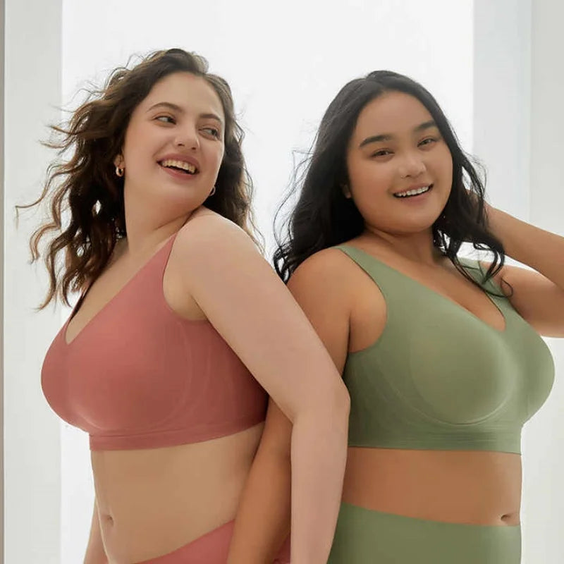 Large Size No Trace Beautiful Back Bra Tube Top Underwear Thin Bras for Women