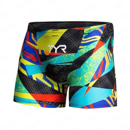 Men's Swim Jammer Athletic Training Swimsuit Shorts Swimming Trunks Jammer Swimwear Beach Tights Shorts Quick Dry Surf Pants