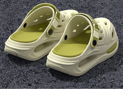 Men's and Women's Cave Shoes Fashion Breathable Sandals with Removable Insoles Non-slip Cushioned Thickened Soft Slippers