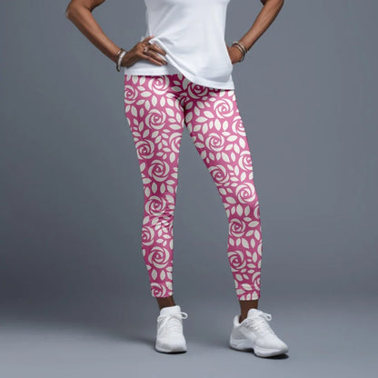 Fitness Leggings High Waist 3D Flowers Pattern Digital Print Casual Trousers Woman's Leggings