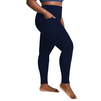 Plus Size Leggings with Pockets for Women High Waisted Tummy Control Soft Stretchy Yoga Pants for Workout Running