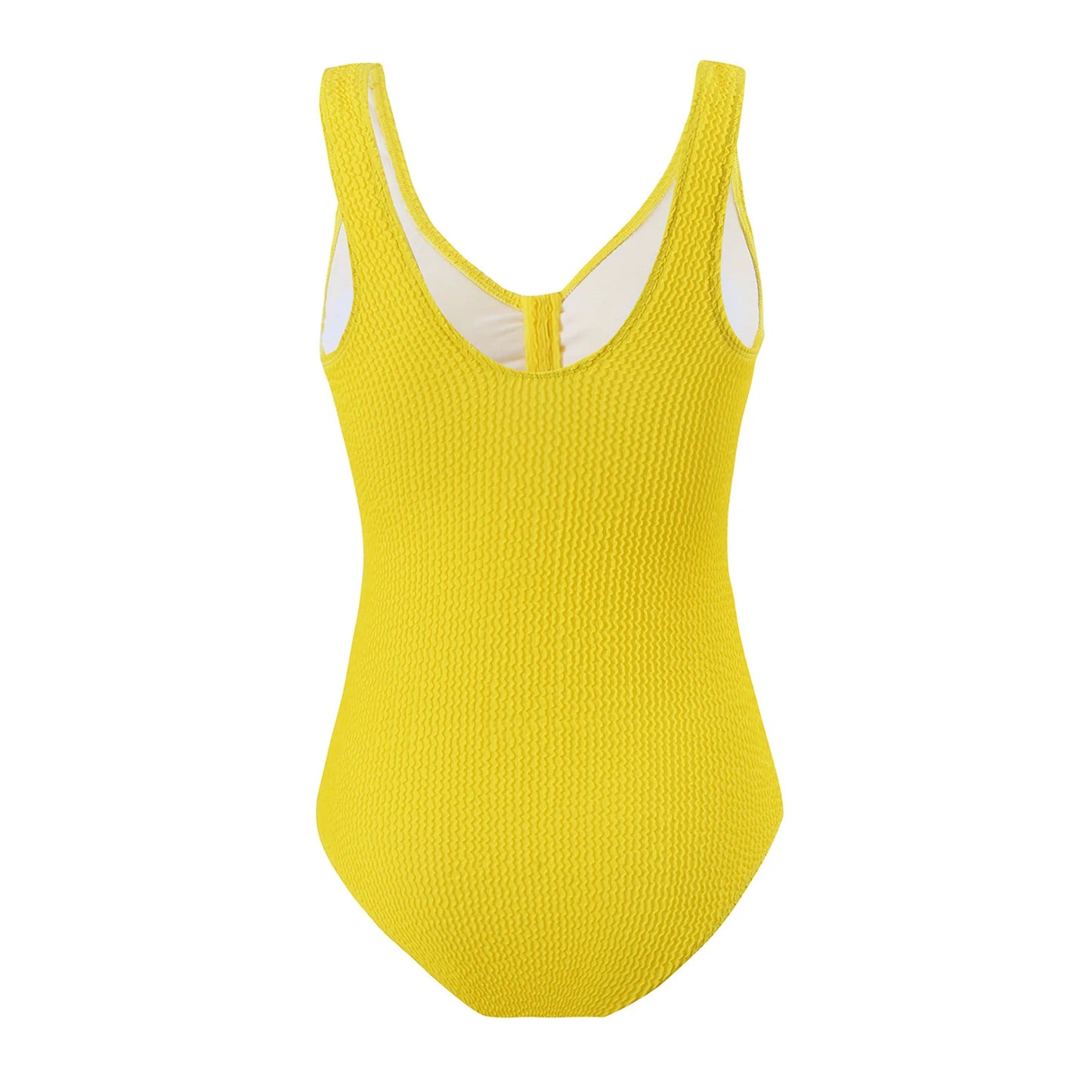 Womens One Piece Swimsuit Swim Leotard Sleeveless Low U Back Soft Cup Textured Monokini Bathing Suit for Beach Tropical Travel