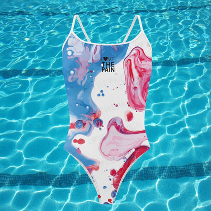 Love The Pain Women's One Piece Swimsuit Professional Athletic Competition Training Quick Dry Sports Training Swimwear Chlorine resistant Australian Pool