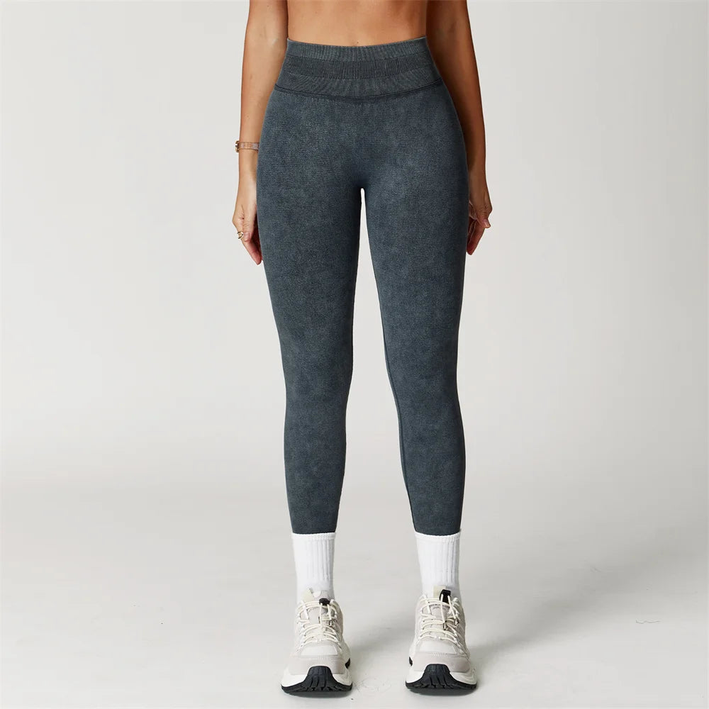 Yoga Pants Leggings Women Seamless Sports Yoga Pant High Waist Ribbed Gym Clothes Fitness Workout Wear Scrunch Bum Tights XP264