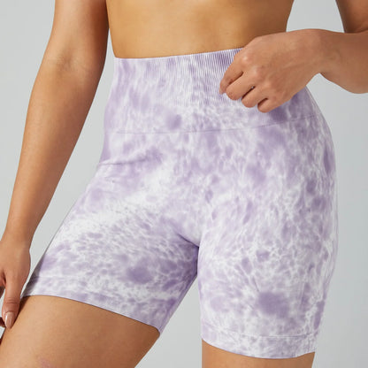 Short Gym Woman Tie Dye Yoga Push Up Sport Shorts Seamless Women Fitness Wear Running Gym Leggings Female Tights Workout Shorts