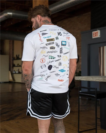 Men's double-decker Sports Shorts Mesh Quick Dry Loose Training Shorts men new Summer Fitness Joggers Casual Breathable Shorts