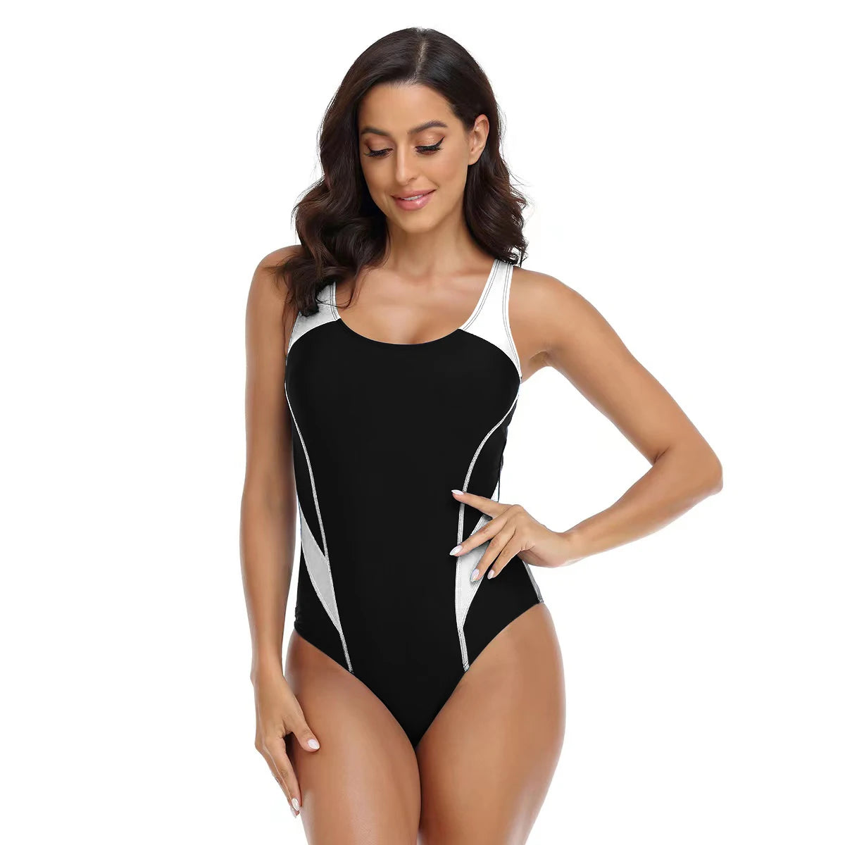 Sports One Piece Swimsuit Women Swimwear Professional Sport Bathing Suit Surfing Swimsuits Swimming Suit Backless Bikini