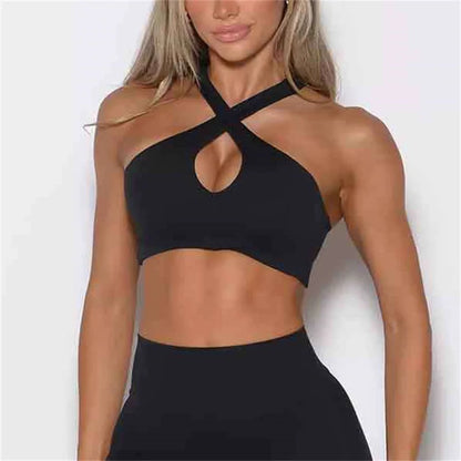 Yoga Bra Backless Gym Shockproof Sports Top Bra Women Push Up Yoga Top Sport Bras Running Fitness Sports Bra