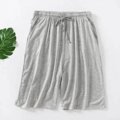 Plus Size 7XL 8XL Casual Sleep Shorts for Men Casual Modal Men's Pajamas Shorts Summer Soft Five Points Cotton Beach Shorts Male