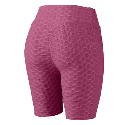 Women's Capris Yoga Fitness Peaches Buttocks Bubble Sports Leggings With Pockets Pants for Women Women’s Yoga Pants