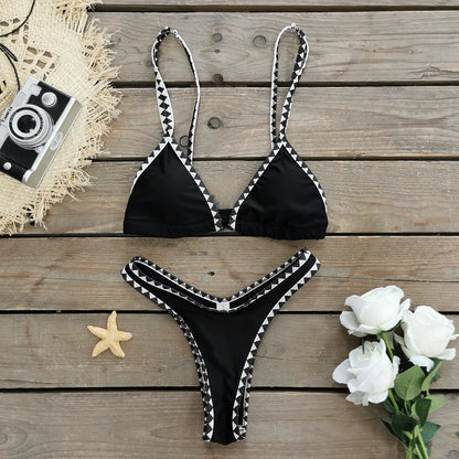 Brazilian Bikini Set Women Print Biquini Female Cut Bikinis Swimwear Push Up Swimsuit Bath Suit