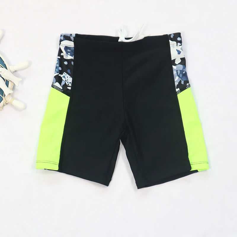 3 Pcs New Boy's Swimsuit Sun Protection UPF 50+ Long Sleeve Swimming Sunsuit with Hat Split Bathing Suits for Children