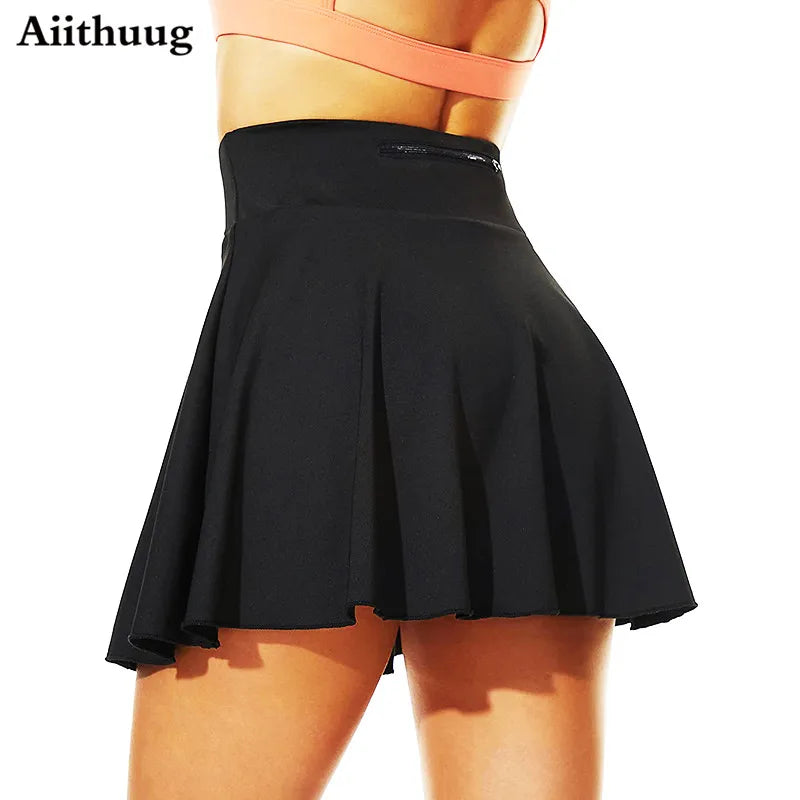 Tennis Skirt Women's Pleated Athletic Golf Skorts Activewear Yoga Running Workout Sports Skirt with Pockets Zipper Back