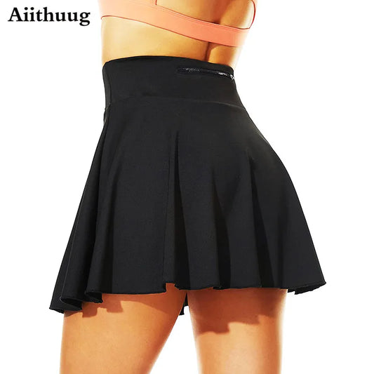 Tennis Skirt Women's Pleated Athletic Golf Skorts Activewear Yoga Running Workout Sports Skirt with Pockets Zipper Back