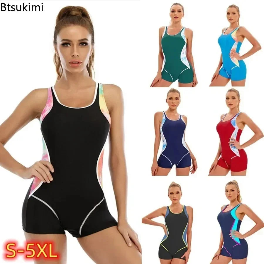 Plus Size 4XL 5XL One Piece Swimsuit Women Sport Monokinis Female Athletic Open Back Fitness Summer Beach Swimwear Outfits
