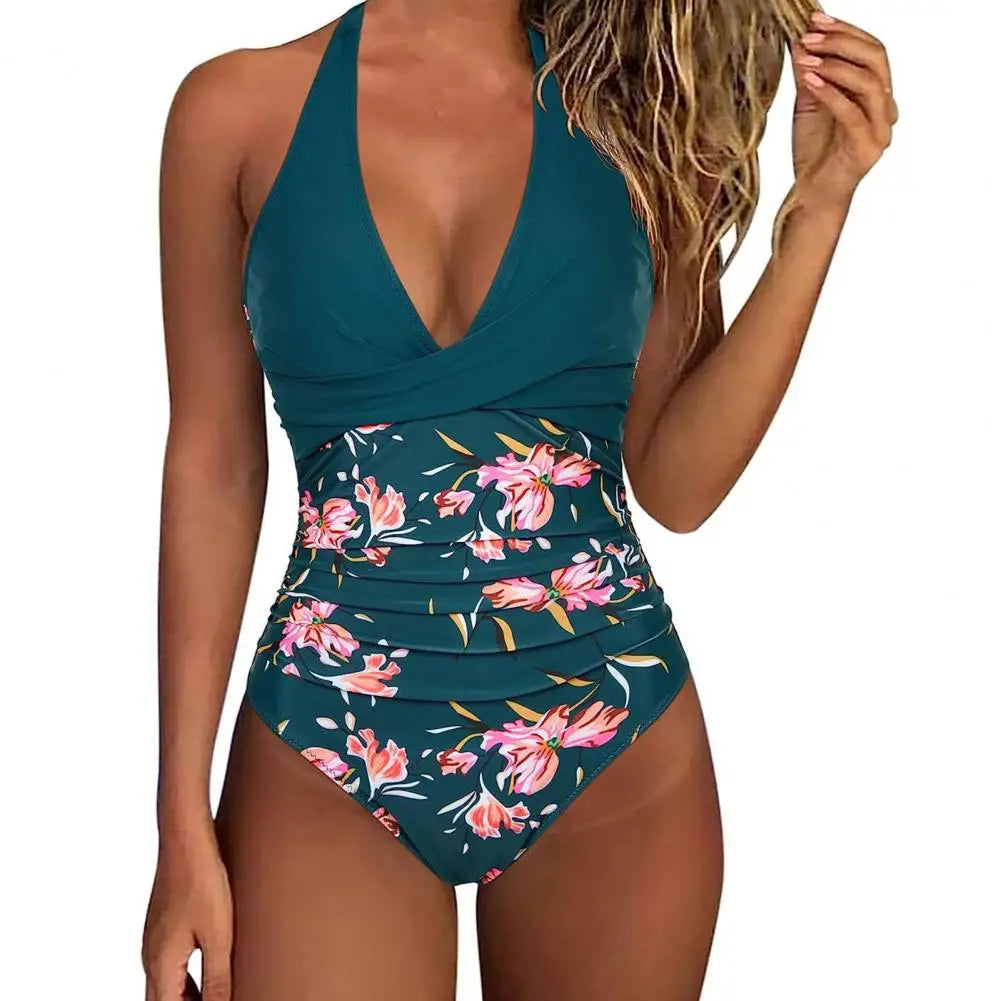 Women Monokini Swimsuit Stylish Women's Halter One-piece Swimsuits