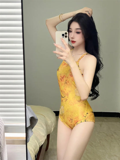 Professional Racing Swimsuit Hot Sale Of The Season Model Sensual Triangle One-Piece for Women Thermal Spa Beach Swimming Pool