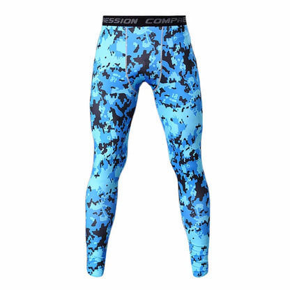 Men Leggings Skinny Long Pants Running Yoga Sports Gym Fitness Boy Training Basketball Base Layer Camouflage Trousers Quick Dry