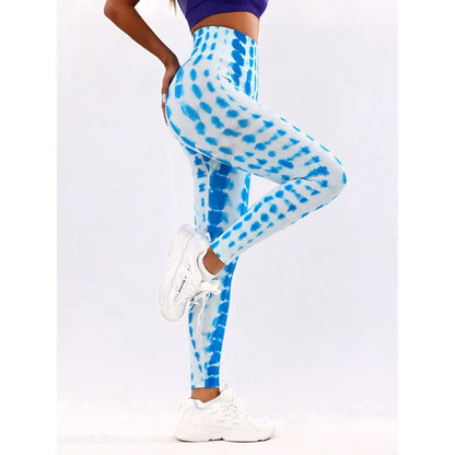 3D Print Tie Dye Sports Pants Women Seamless Leggings High Waist Fitness Push Up Leggings Gym Clothing Workout Tights