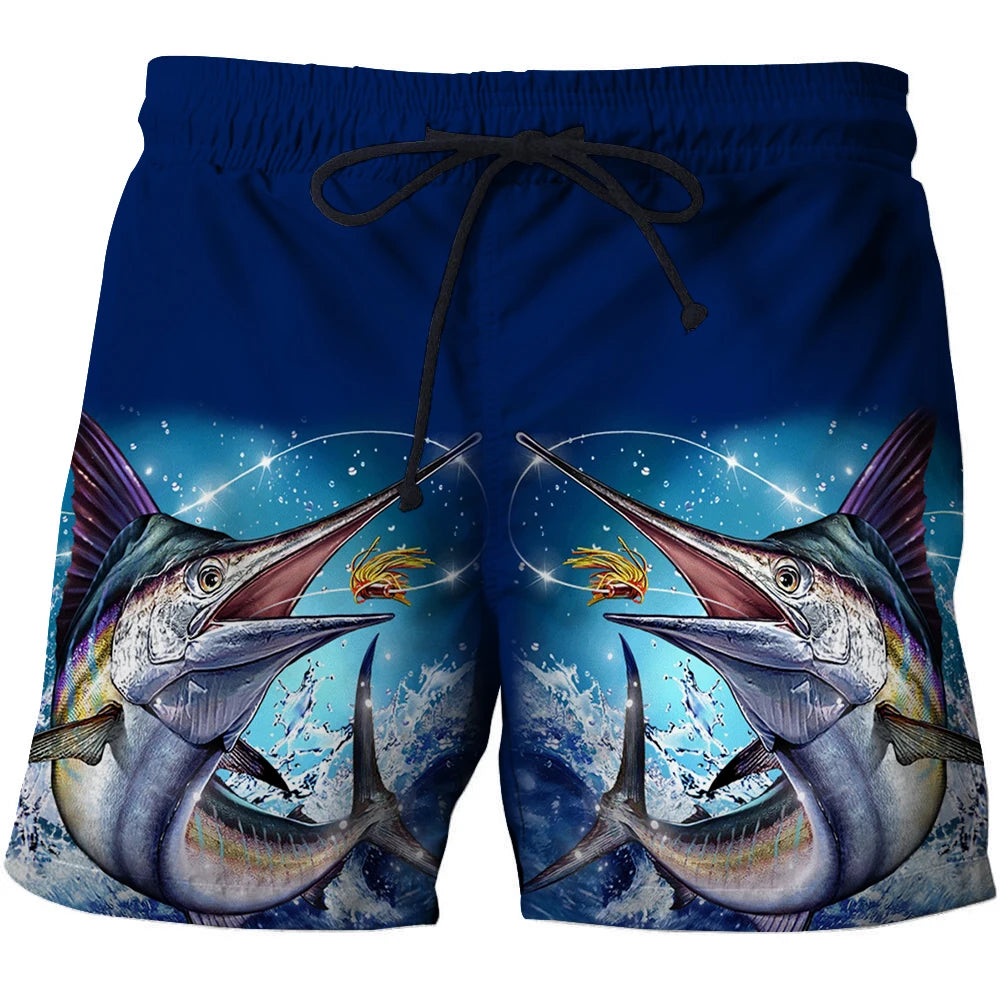 Men's Swimwear Shorts Animal Fish 3d Surfing Board Short Kids Beach Shorts Men Trunk Masculina Swimsuit Sports Pants Brief Boy