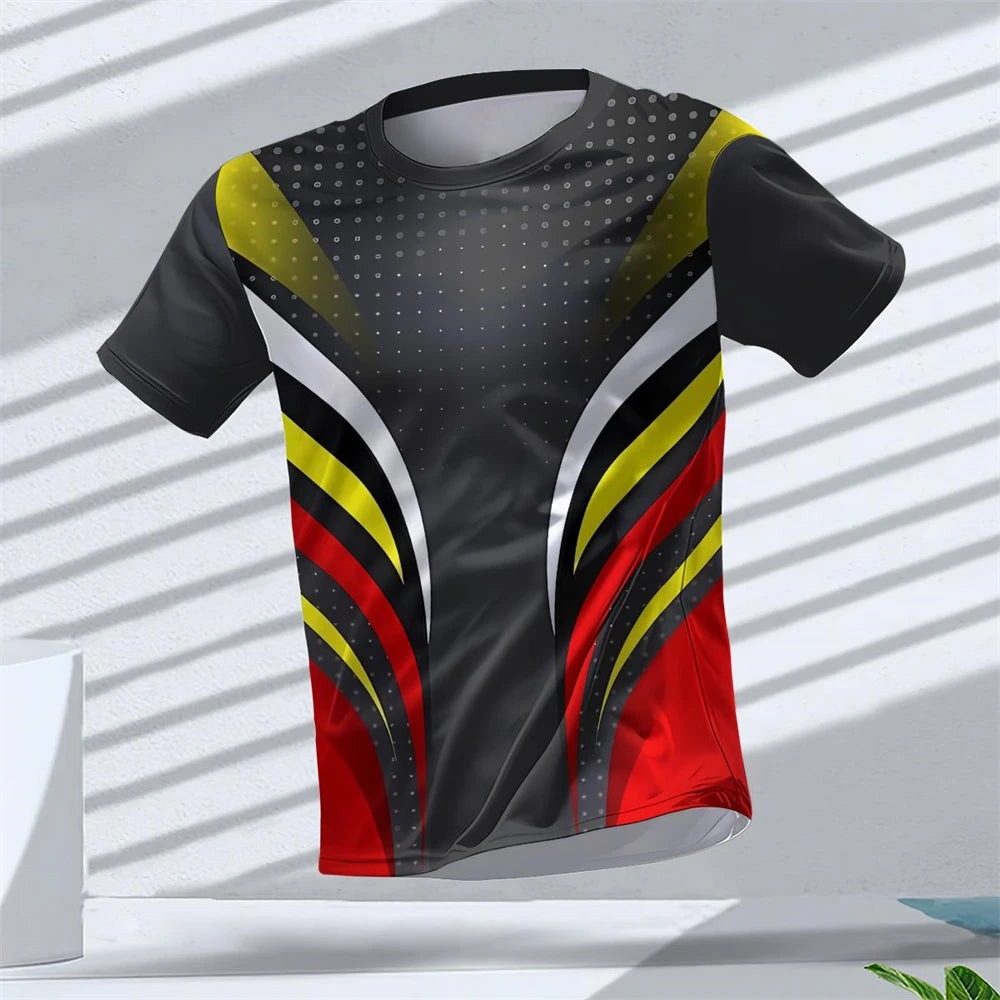 Gym Summer Quick Dry Breathable Men's T Shirt Outdoor Run Fitness Sports Short Sleeve Casual O-Neck Men Gym Sportswear T-Shirt