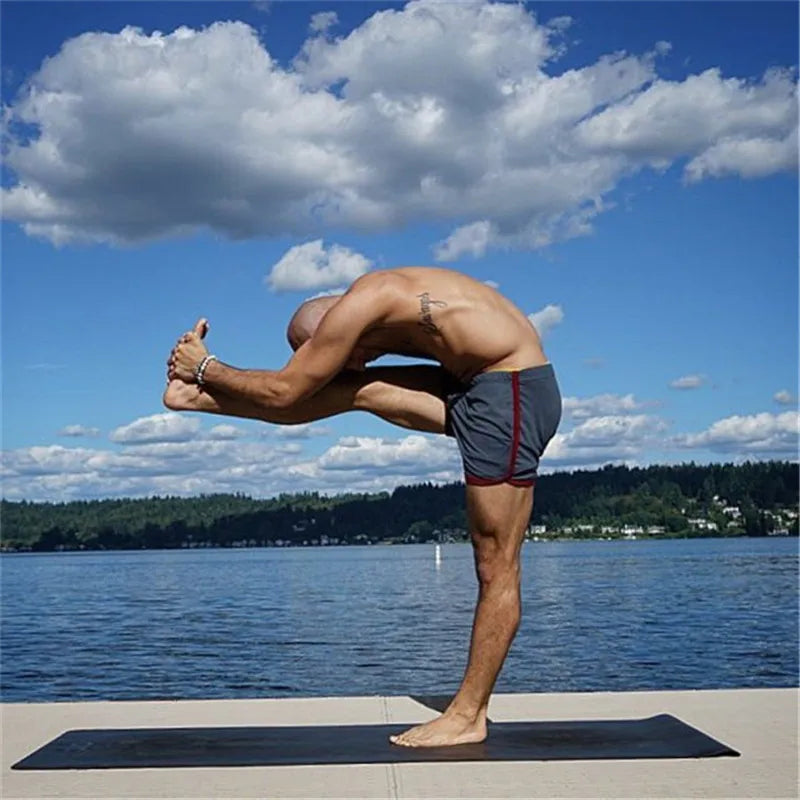 Training Exercise Shorts Solid Fitness Territory Sports Swimming Shorts Men Running Gym Quick-Drying Tie Plus Size Sportwear