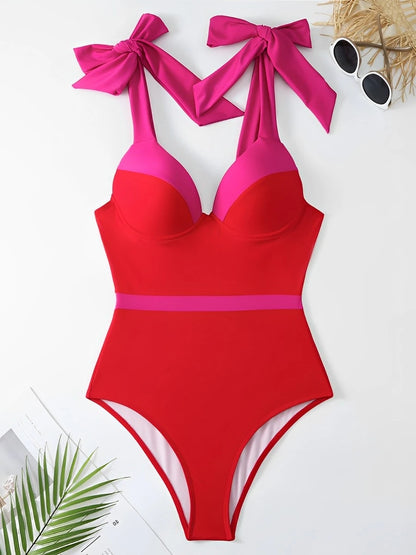 Push Up Swimsuit Women One Piece Strappy Swimwear Female Beachwear Bathers Bathing Swimming Swim Suit Beachwear