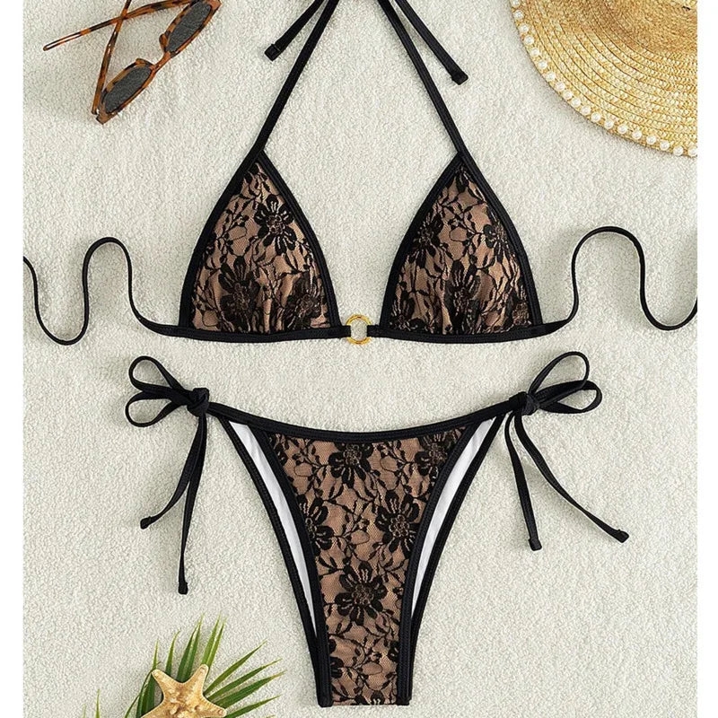 Bikinis Lace Swimsuits Women Swimwear Push Up Female Beach Swimming Wear Bathing Suits Brazilian Bikini Set Pool Bather