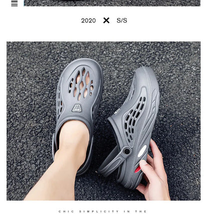 Men Sandals Light EVA Men's Casual Shoes Hole Shoes Clogs Home Garden Outdoor Male Beach Flat Slippers Big Size 49