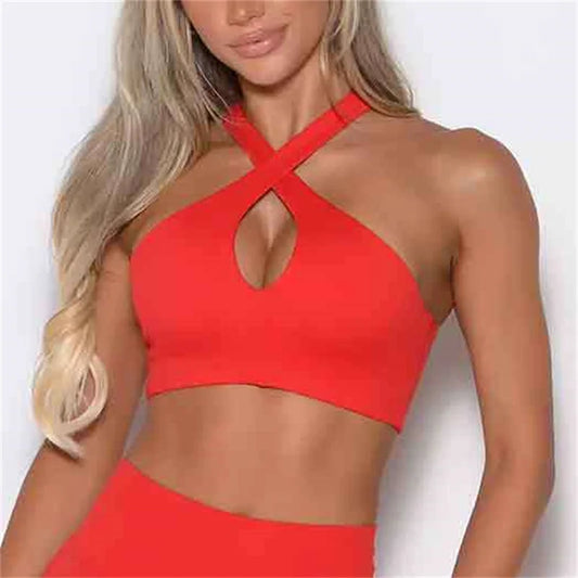 Yoga Bra Backless Gym Shockproof Sports Top Bra Women Push Up Yoga Top Sport Bras Running Fitness Sports Bra