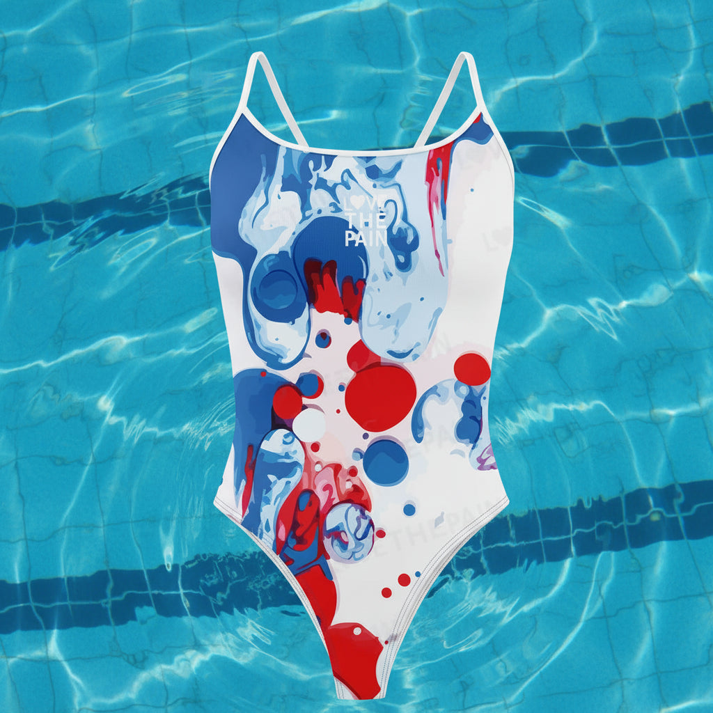 Love The Pain Women's One Piece Swimsuit Professional Athletic Competition Training Quick Dry Sports Training Swimwear Chlorine resistant Australian Pool