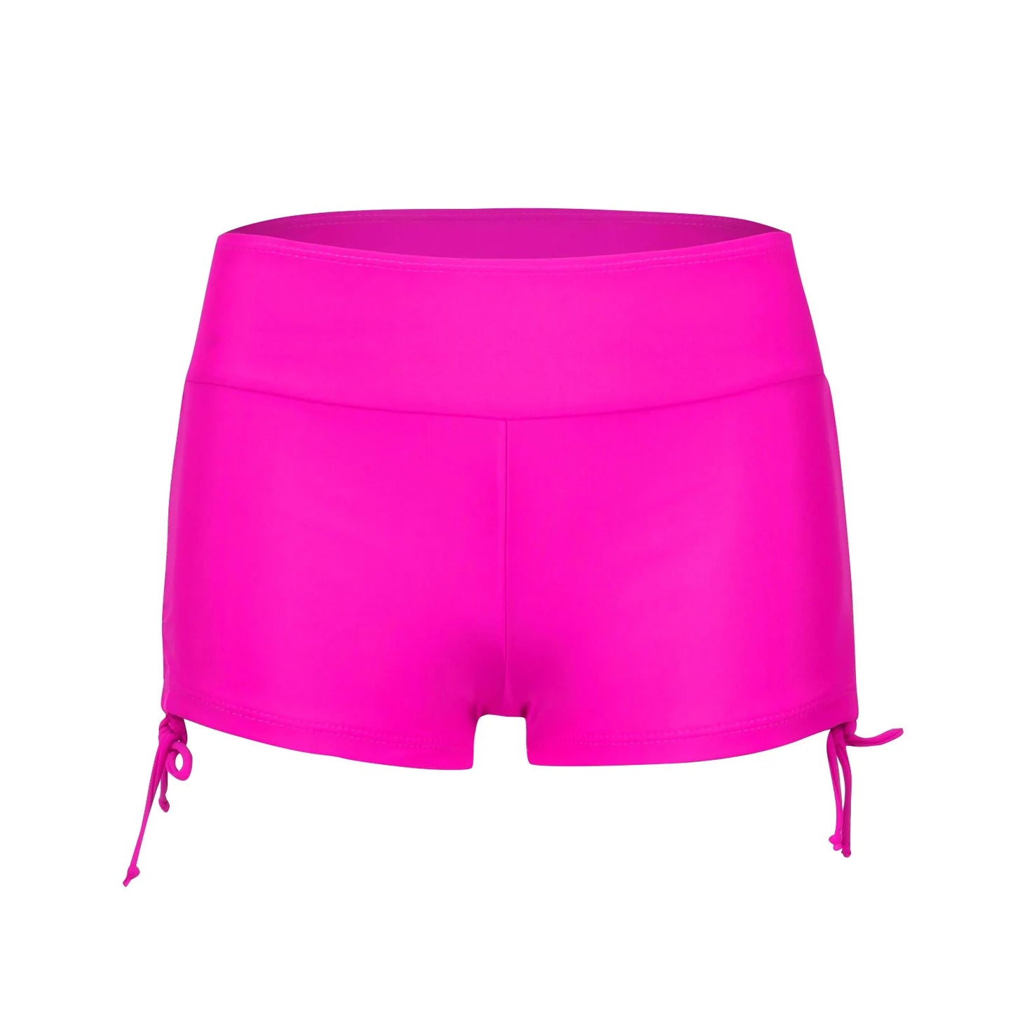 Women Swimsuit Panties Swimwear Beach Shorts High Waist Sides Adjustable Drawstring Stretch Sports Bathing Suit Tankini Bottoms