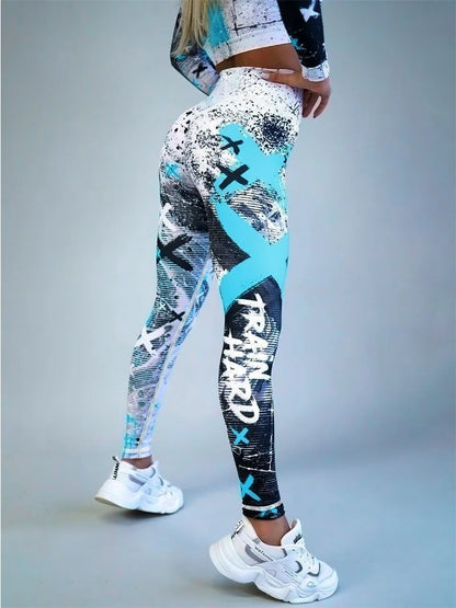 Printed Yoga Pants Women's Sports Fitness Leggings High Waist Tight Sport Pants Clothes Sport Women Fitness Push Up