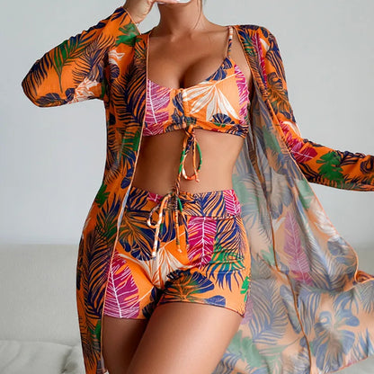 Bikinis Female Swimsuits Women Three-Piece Swimwear Beach Swimming Wear Bathing Suits Brazilian Bikini Set Pool Bather