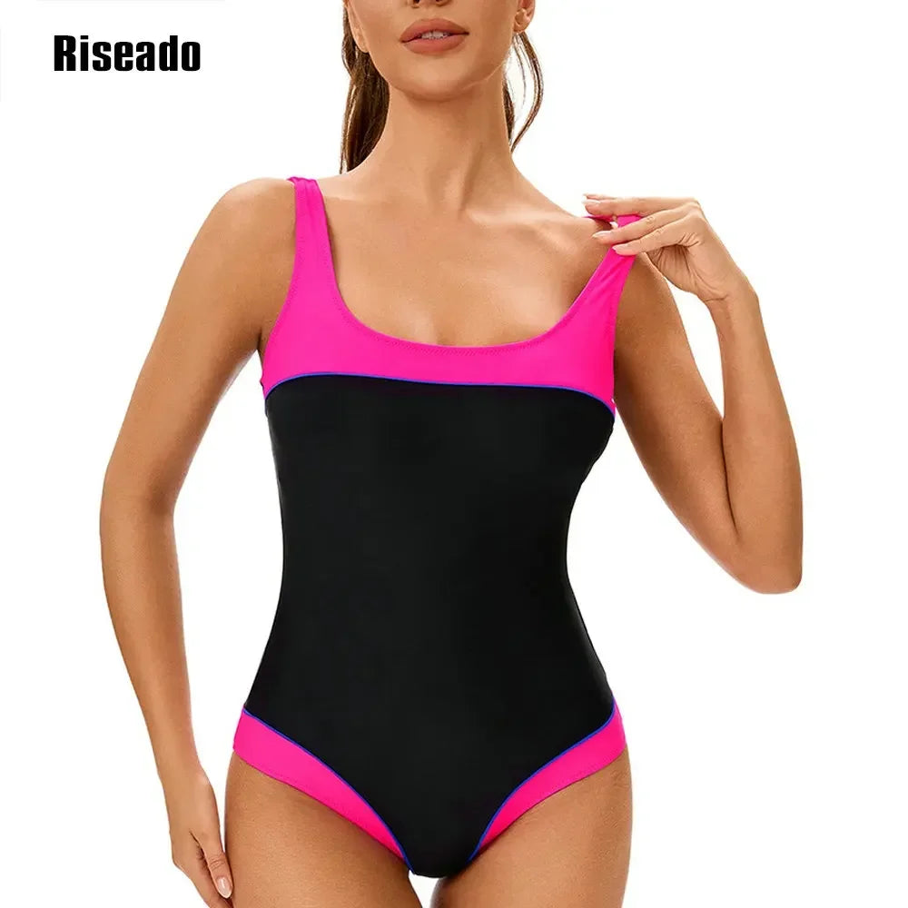 Swimwear Athletic One Piece Swimsuit - U Back for Training, Sports, and Fitness